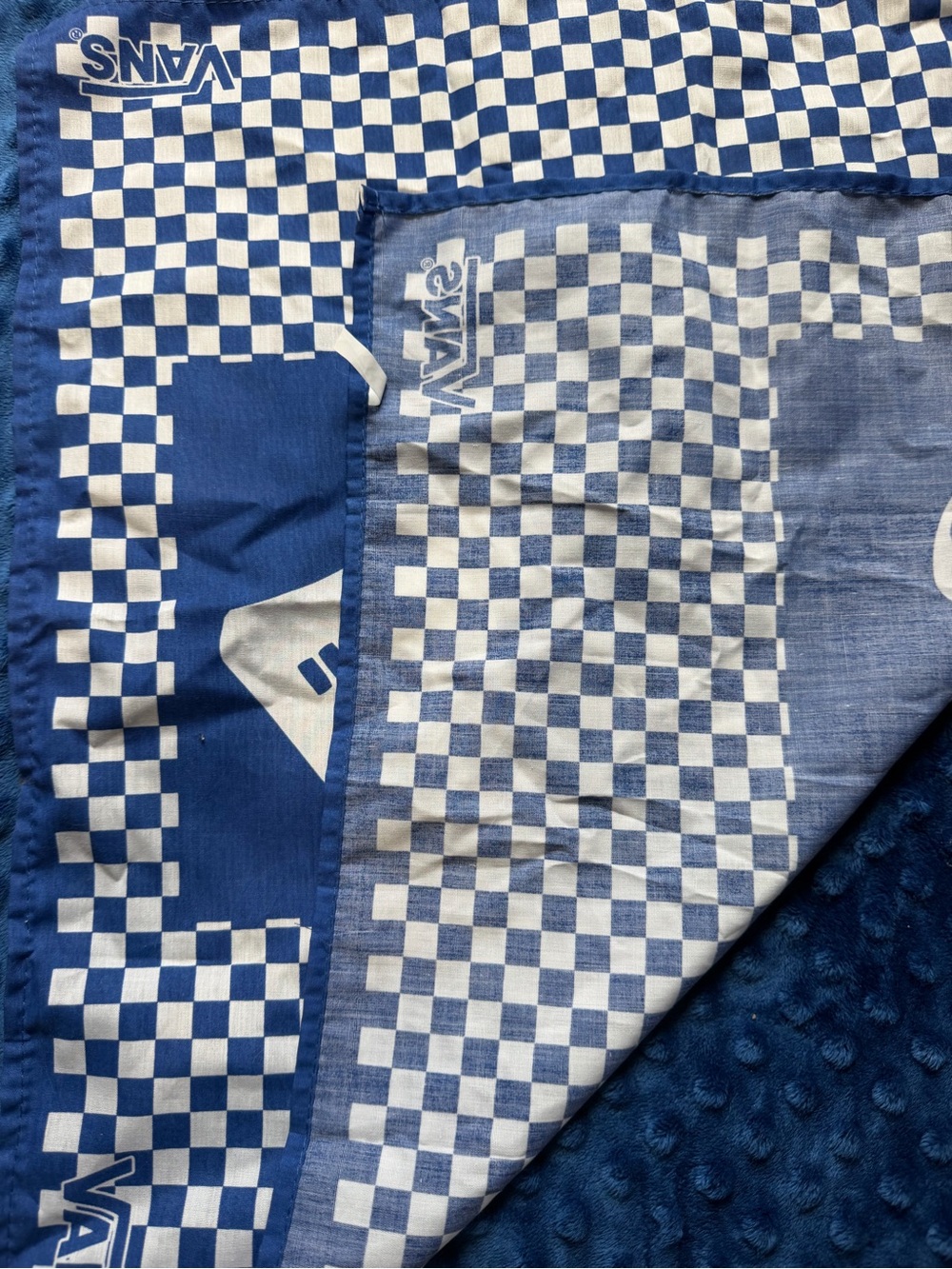Vans Blue and White Checkerboard 'Off The Wall' Bandana - Picture 2 of 3